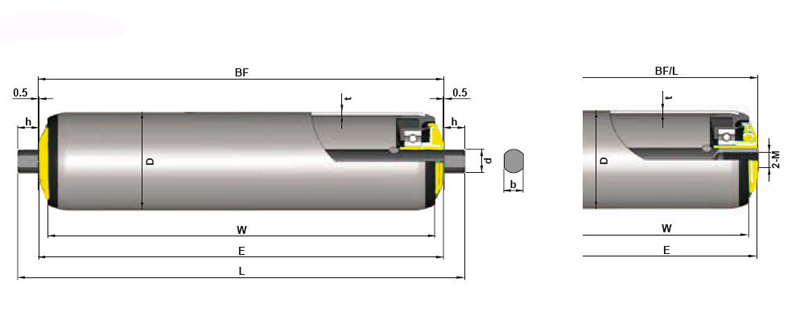 belt conveyor snub pulley Riemenförderer-Stützrolle