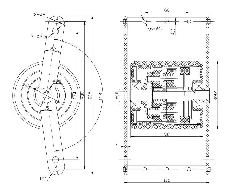 Medium/Heavy Duty External Brake Roller for Pallets acf85d7aa607f42fd7c3a298beefa5e8