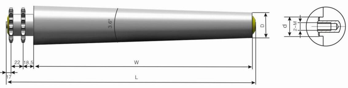 TP521 Stahlkettenrad-Kegelrolle