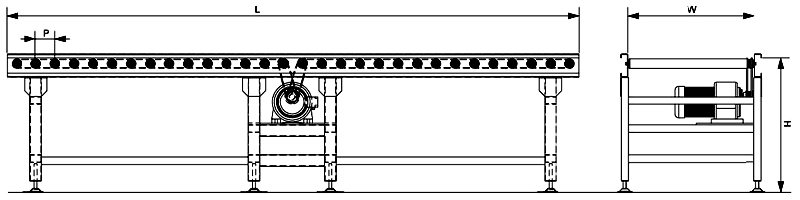 Polyvee-Rollenf&ouml;rderer