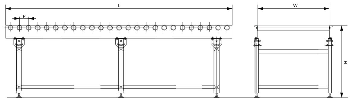 Schwerkraftrollenbahn