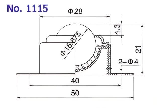 2-L&ouml;cher Flansch Basis-Fixierkugel&uuml;bertragungseinheit