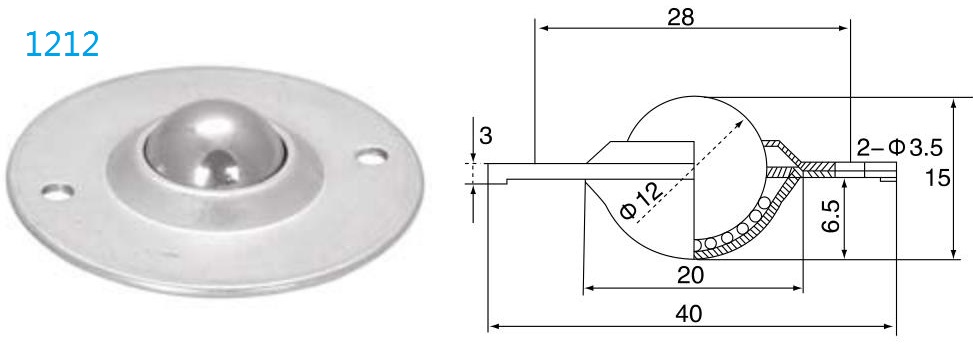 1212 Flanschfixierkugel&uuml;bertragungseinheit
