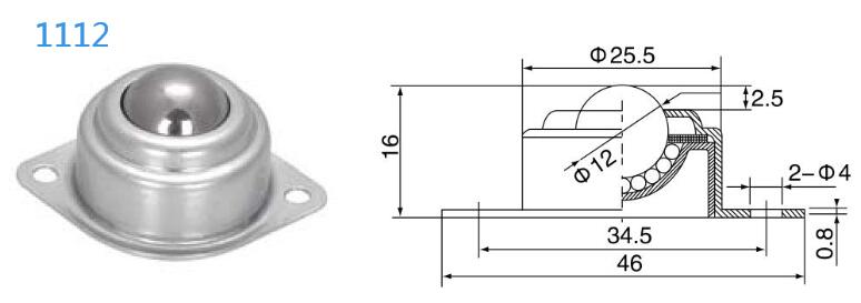 Flanschfixierkugel&uuml;bertragungseinheit