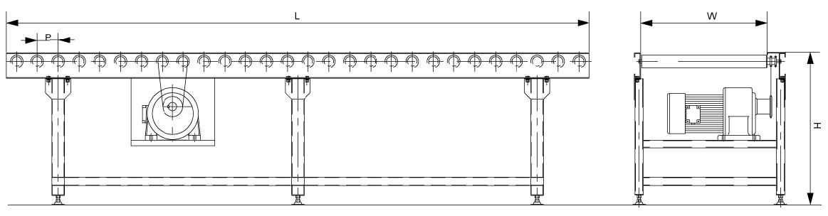 Doppelfahrer -Ketten -Roller -F&ouml;rderer