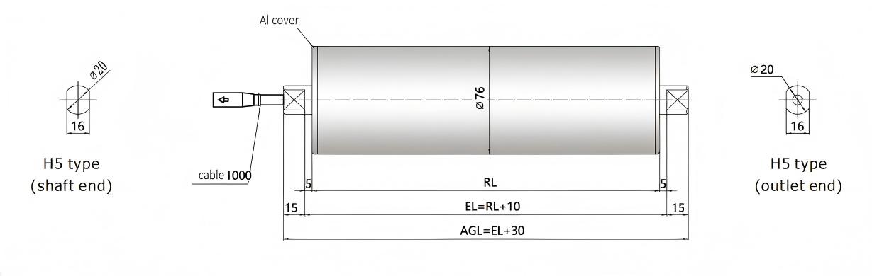 DGBL76 TRIME MOTORANTROMS Rollenabmessung
