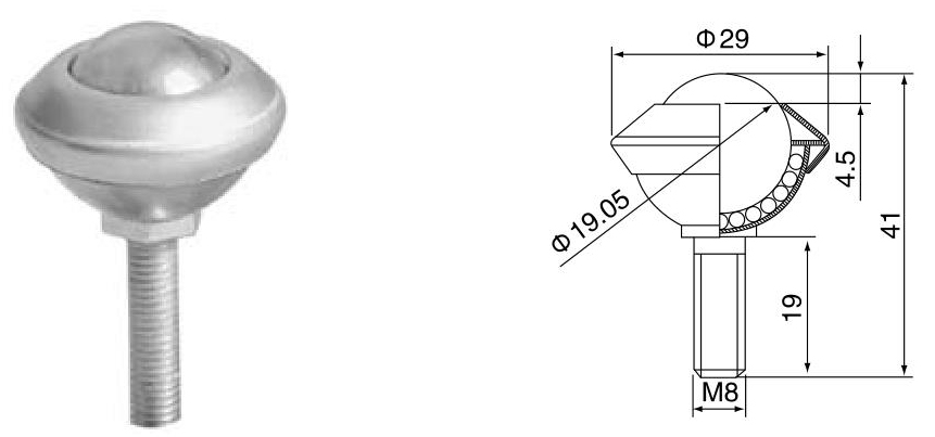Bolt-Fixing-Kugel&uuml;bertragungseinheit