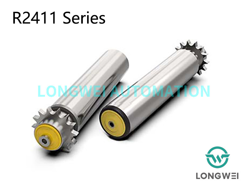 Einreihige Förderrolle mit Kettenradantrieb aus Stahl für mittlere Beanspruchung