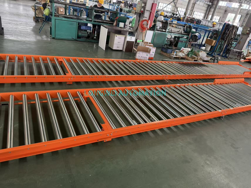 Modularer Schwerkraftrollenförderer für Paletten-Durchlaufregalanlage