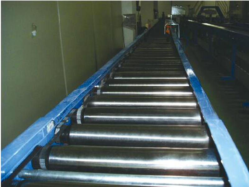 Zahnriemenangetriebener Rollenf&ouml;rderer