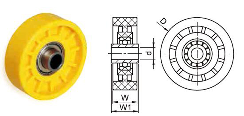 Kunststoff-Skate-Rad