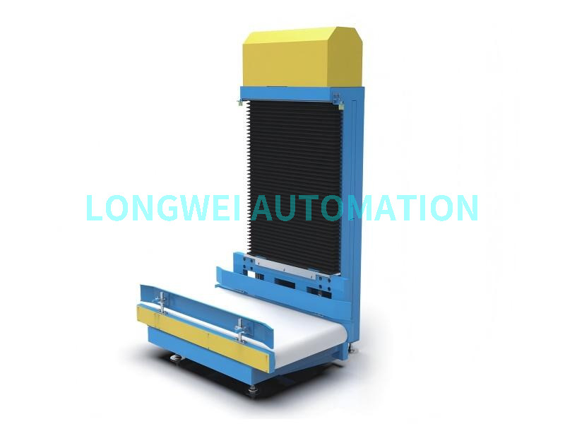 Einarmiger vertikaler Hubförderer mit Querhöhe