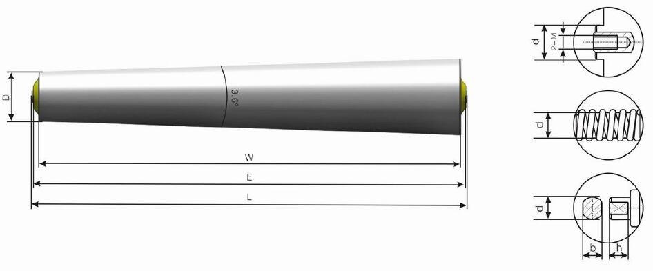 TP500 Schwerkraft-Kegelrolle