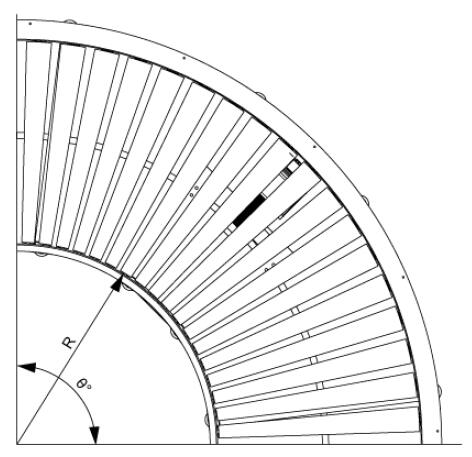 Kurvenrollenf&ouml;rderer mit Doppelkettenradantrieb