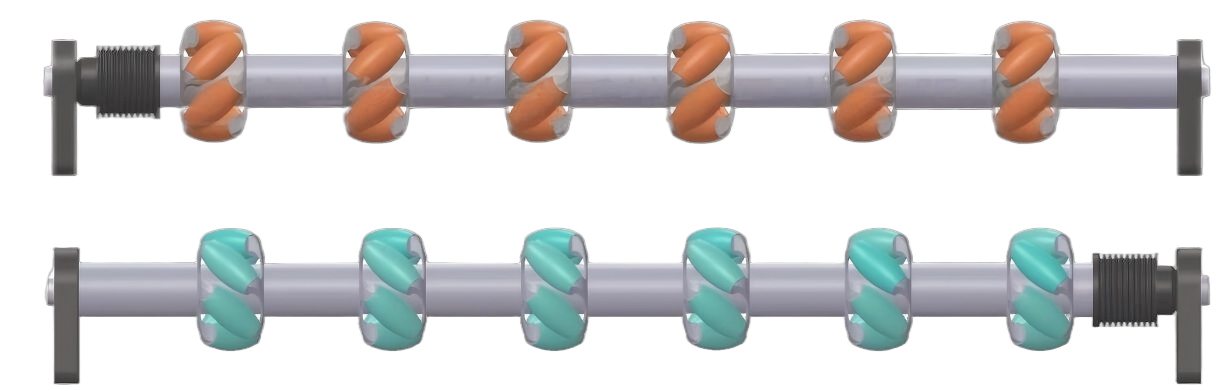 Installationsmethode f&uuml;r Mecanum-R&auml;der