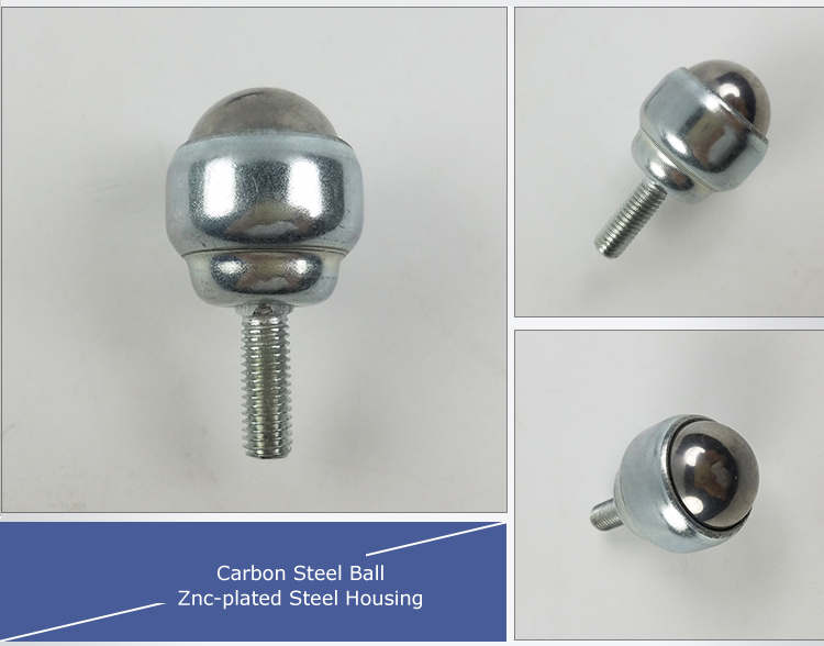 Kugelrolleneinheit mit Stahlbolzenbefestigung