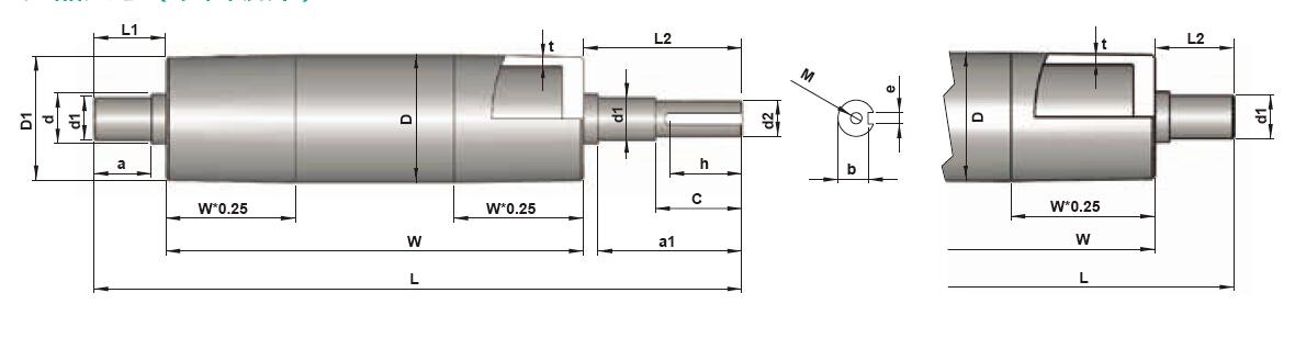 Angetriebene Riemenscheibe eines F&ouml;rderbandes